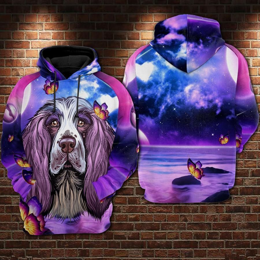 English Springer Purple Best Unisex 3d Hoodie
