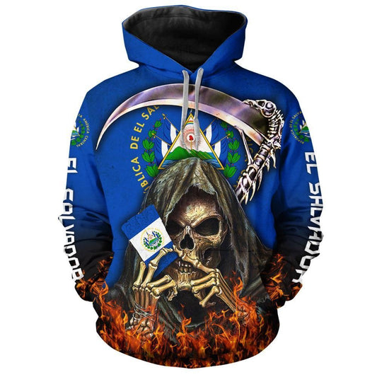El Salvador Blue Nice Unisex 3d Hoodie