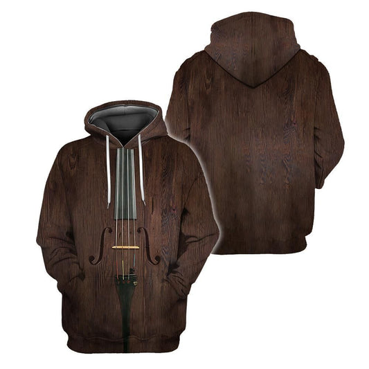 Cello Brown Basic Unisex 3d Hoodie