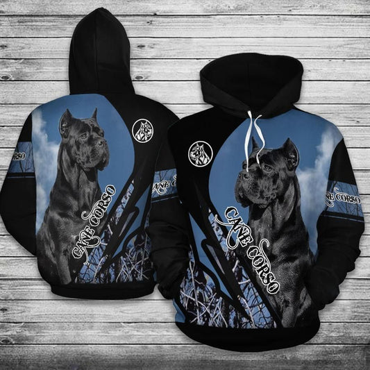 Cane Corso Navy Cool Unisex 3d Hoodie
