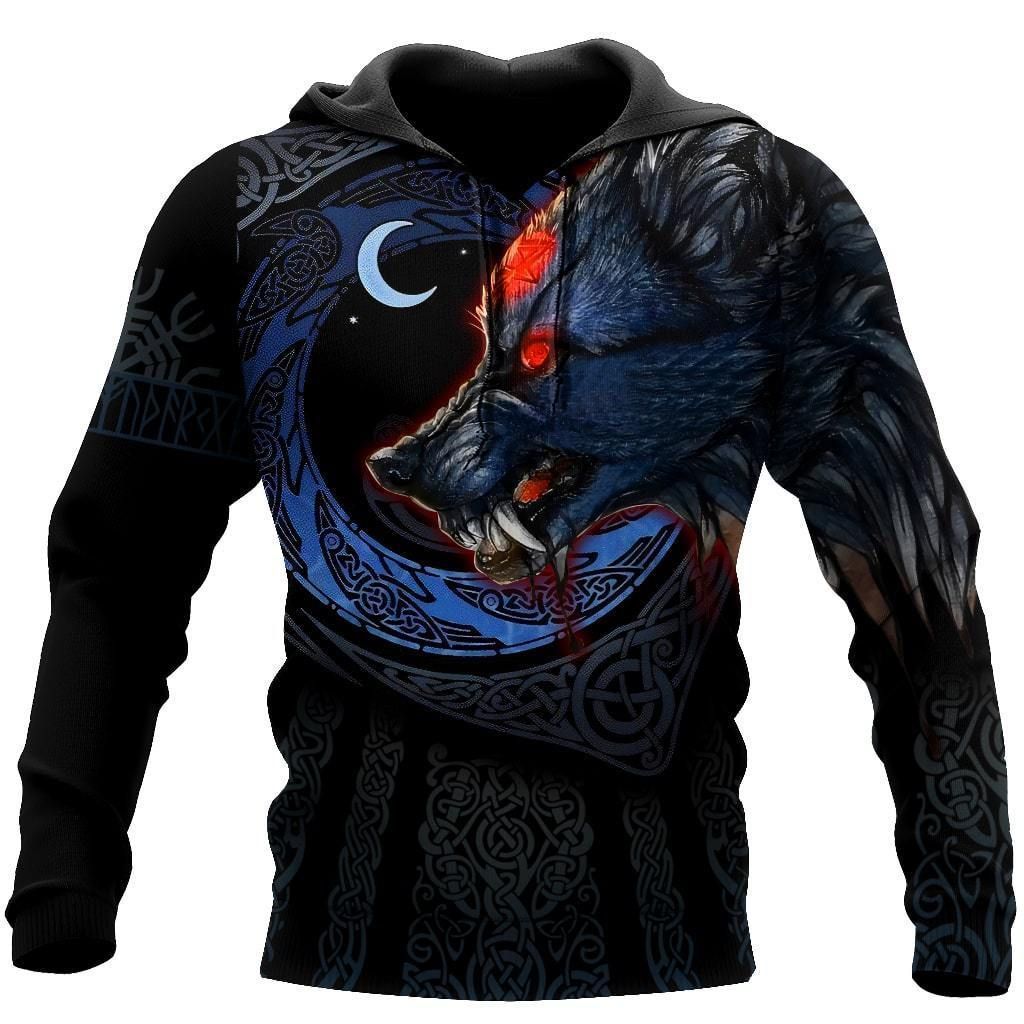 Fenrir Viking Wolf Amazing Unisex 3d Hoodie