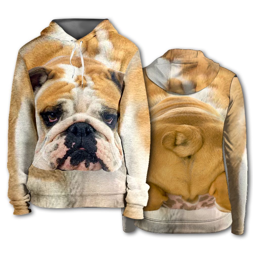 Bulldog Yellow Cute Unisex 3d Hoodie