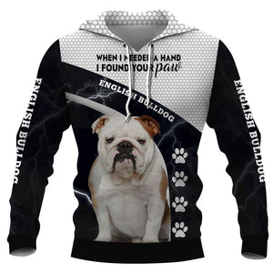 English Bulldog Black And White High Quality Unisex 3d Hoodie All Over Print