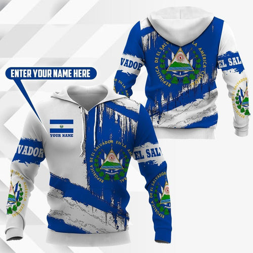 El Salvador Blue Personalized Awesome Unisex 3d Hoodie
