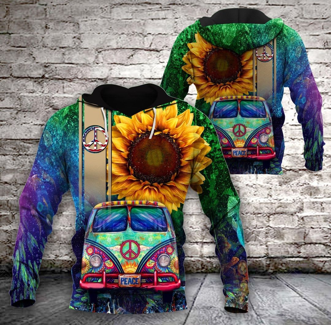 Peace Bus Hippie Unique Unisex 3d Hoodie
