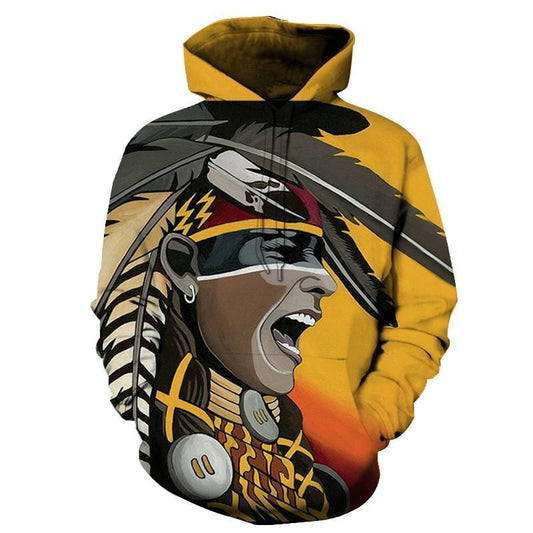 Pow Wow Dancer Brown Nice Unisex 3d Hoodie