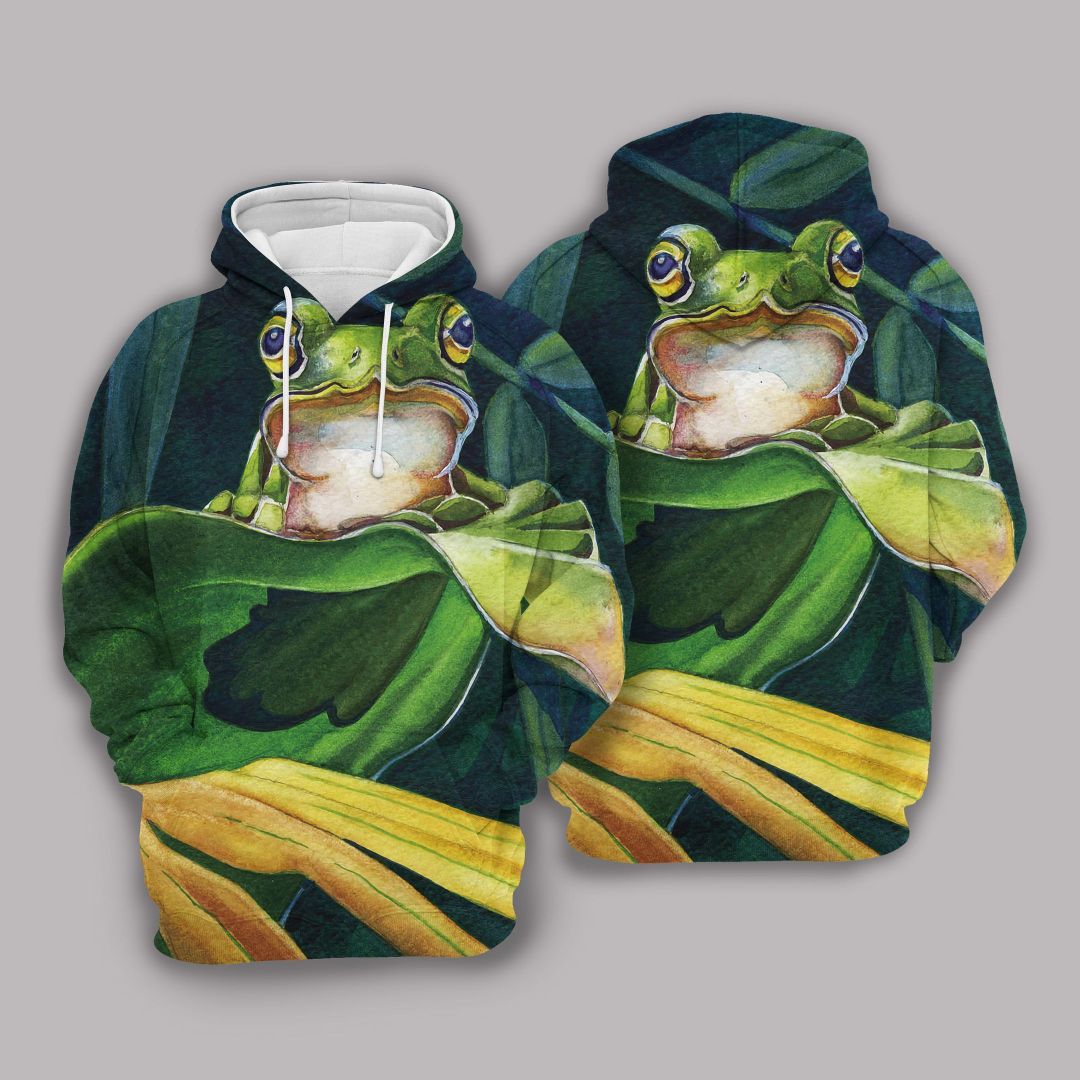 Frog Green Graphic Unisex 3d Hoodie