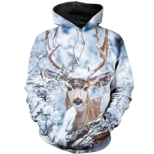 Deer Hunting Light Blue Cool Unisex 3d Hoodie