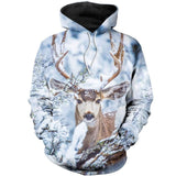 Deer Hunting Light Blue Cool Unisex 3d Hoodie