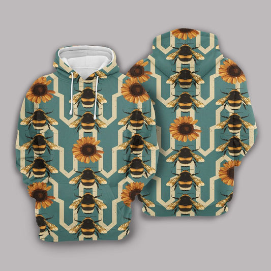 Bee Unisex 3d Hoodie All Over Print