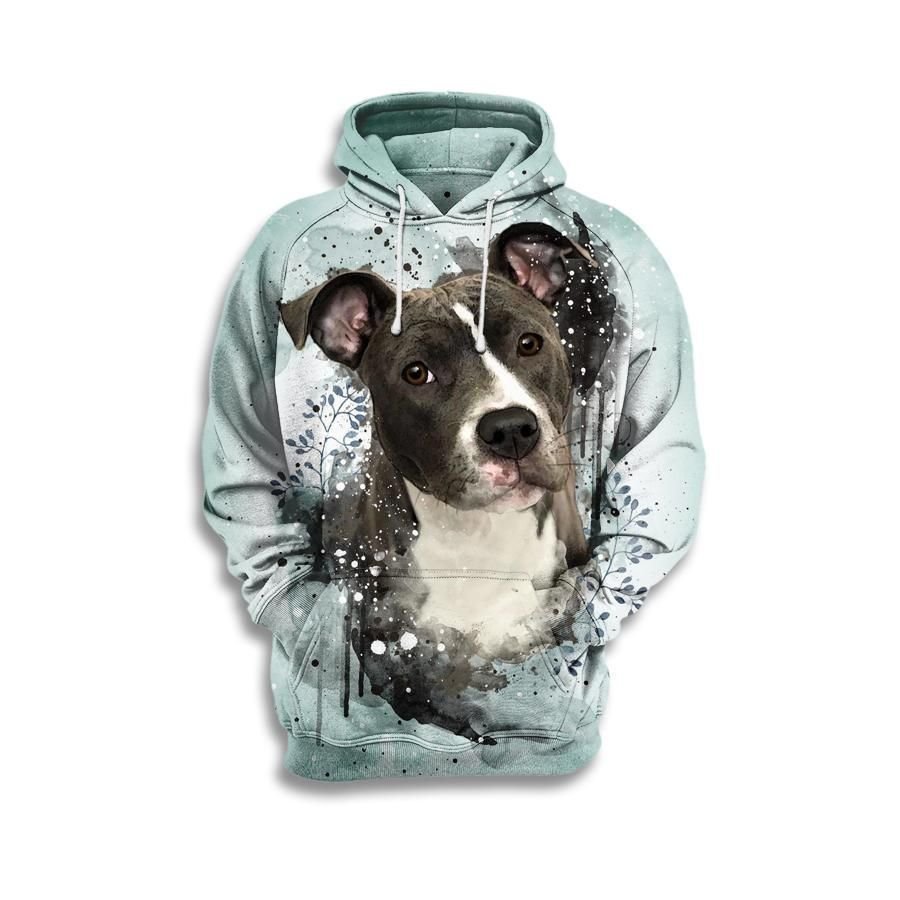 American Pit Bull Terrier Art Unisex 3d Hoodie