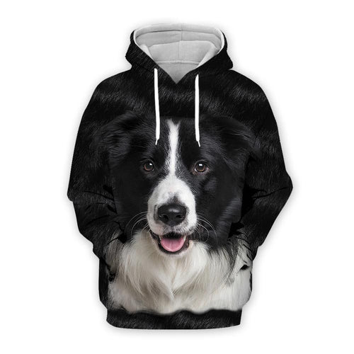 Border Collie Black Awesome Design Unisex 3d Hoodie