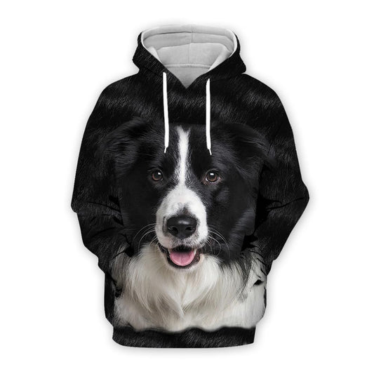 Border Collie Black Awesome Design Unisex 3d Hoodie
