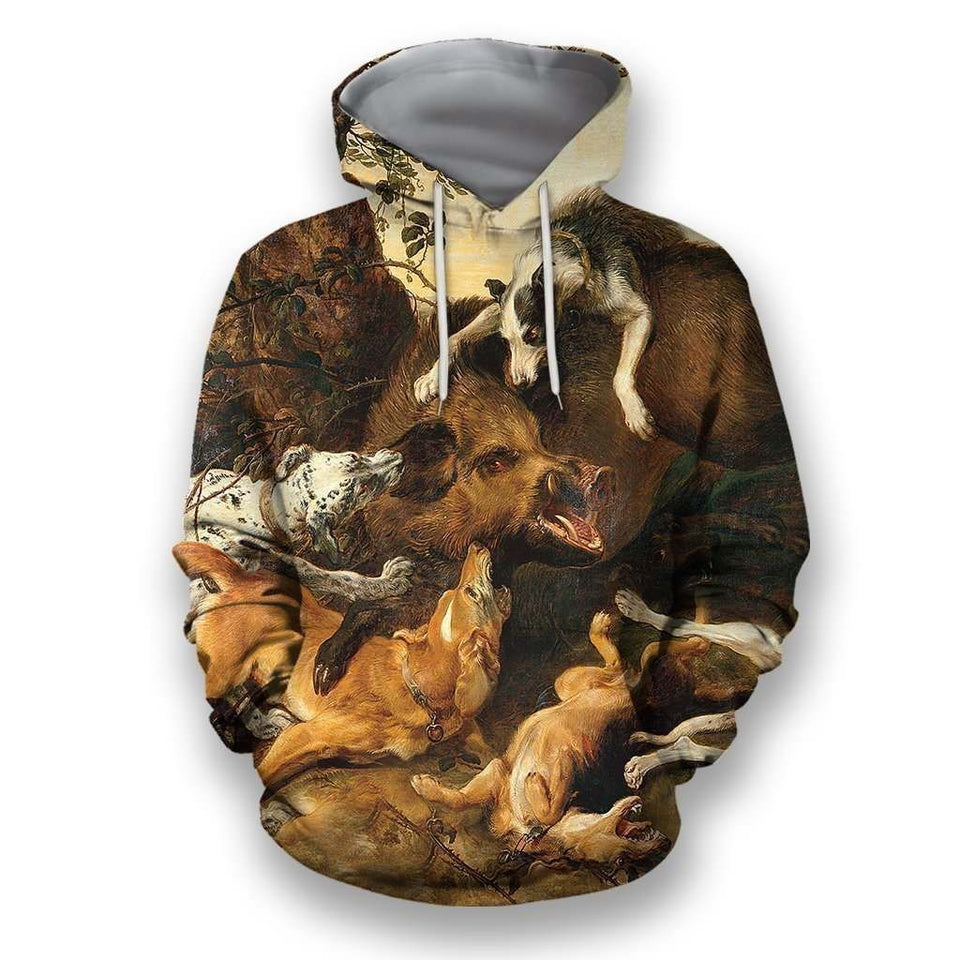 Wild Boar Hunting Amazing Unisex 3d Hoodie