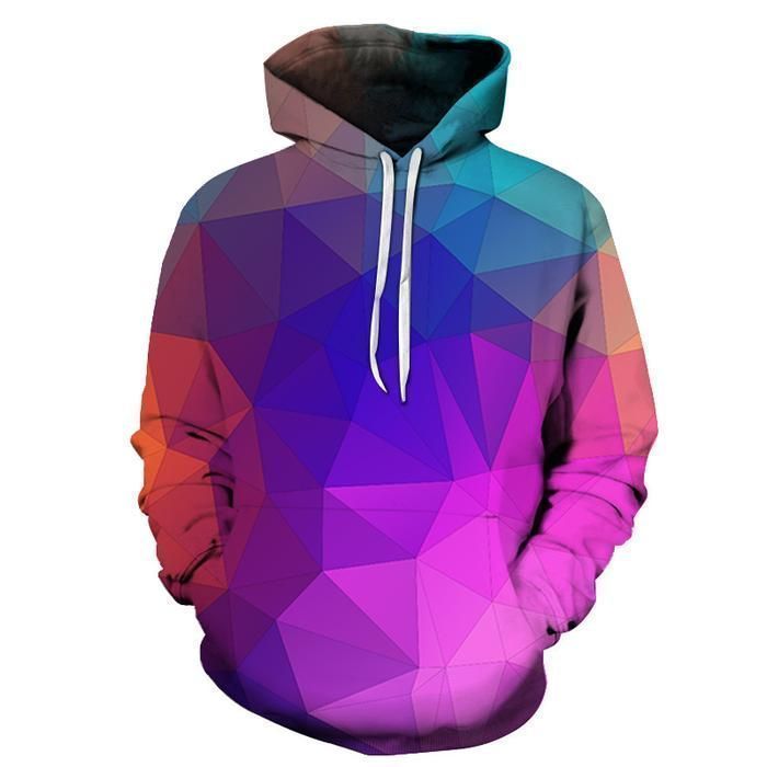 Colorful Geometric Shapes Unisex 3d Hoodie All Over Print