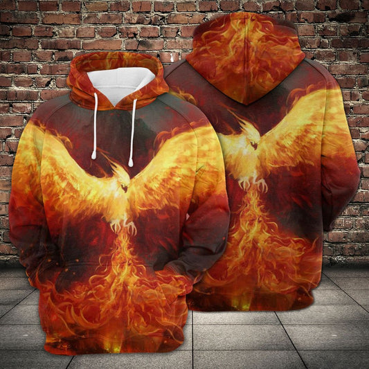 Amazing Phoenix Red Unique Unisex 3d Hoodie