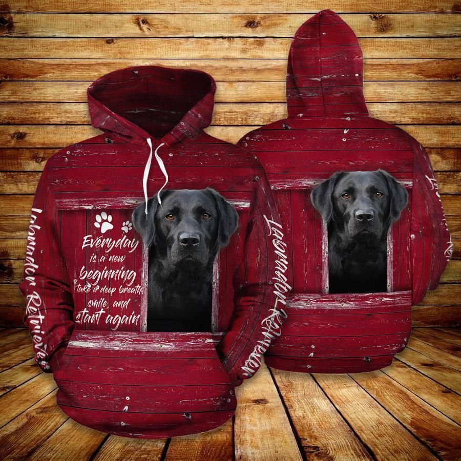 Labrador Retriever Burgundy Cool Unisex 3d Hoodie