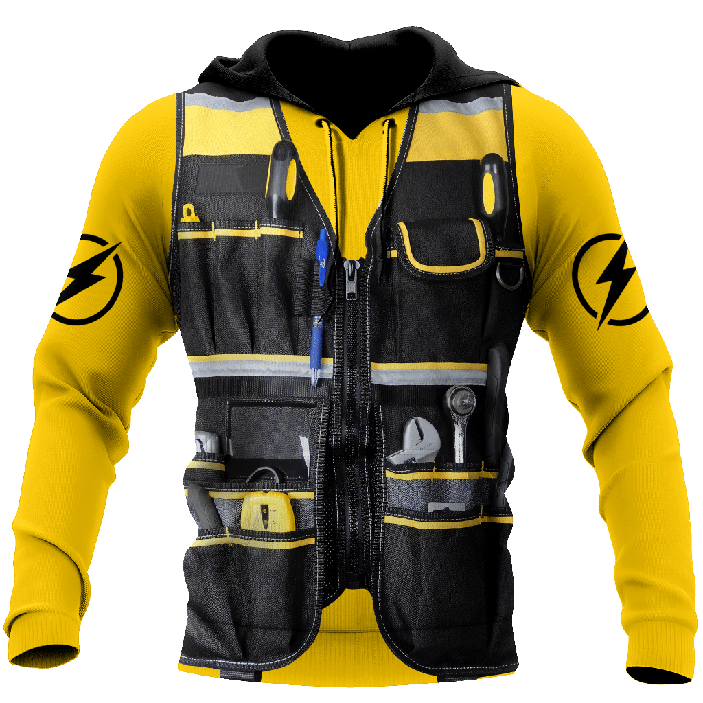 Electrician And Lineman Yellow Awesome Unisex 3d Hoodie