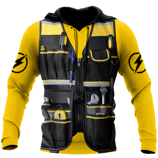 Electrician And Lineman Yellow Awesome Unisex 3d Hoodie