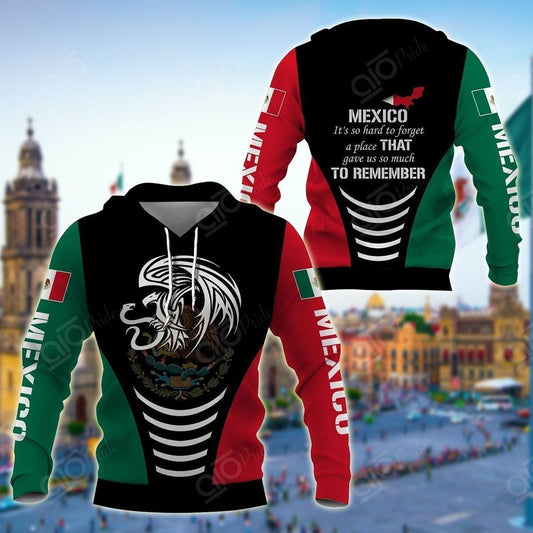Mexico Coat Of Arms Flag Unisex 3d Hoodie