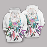 Watercolor Feathers Dreamcatcher Unisex 3d Hoodie All Over Print