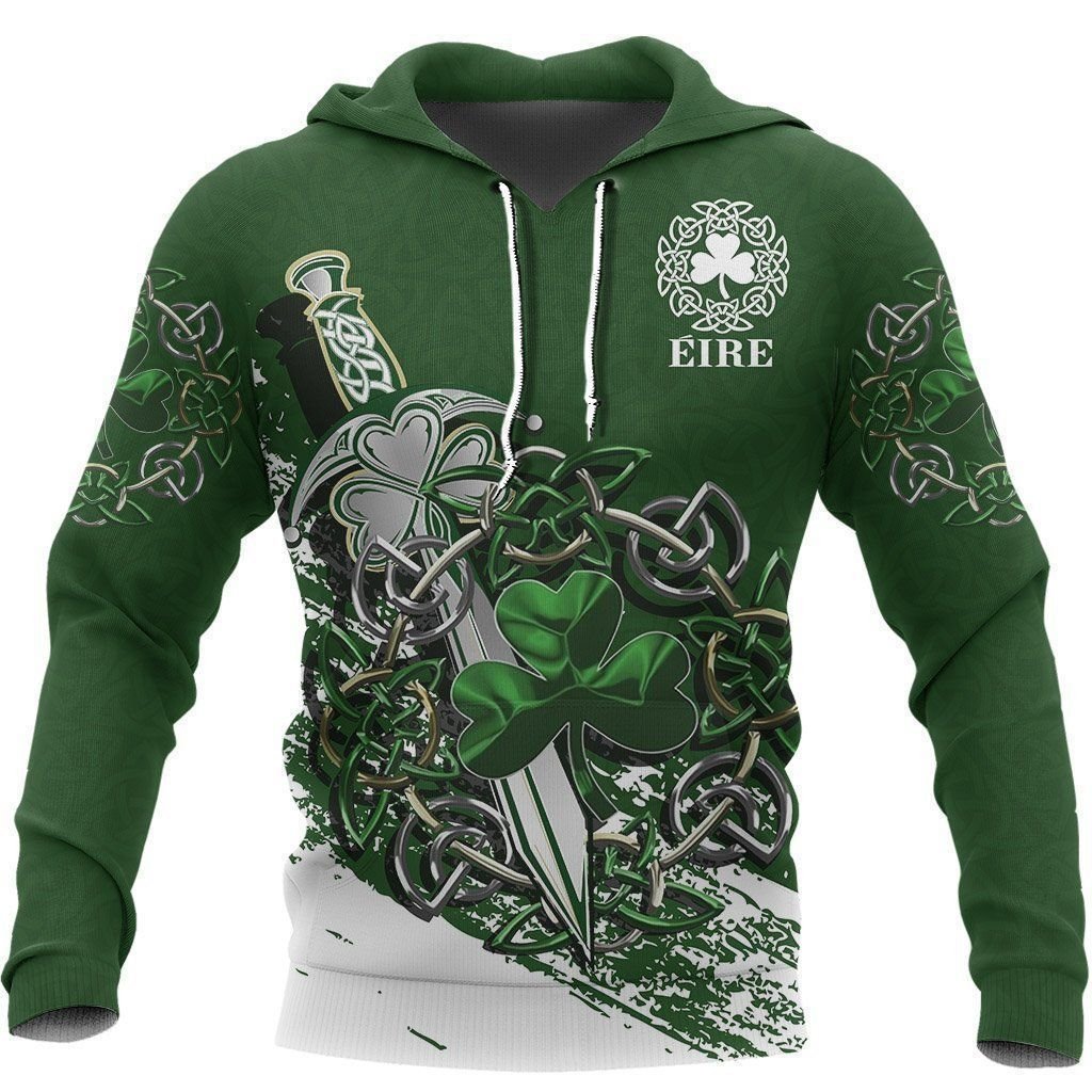 Celtic Shamrock Sword Pullover Unisex 3d Hoodie