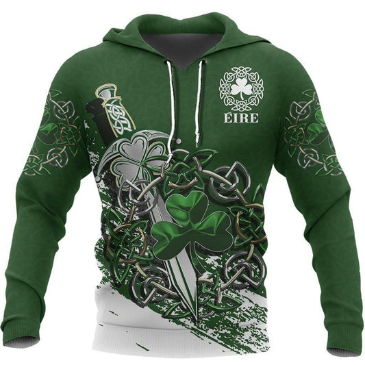 Celtic Shamrock Sword Pullover Unisex 3d Hoodie