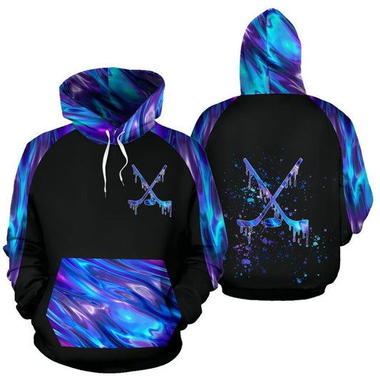 Hockey Puck Holographic Unisex 3d Hoodie