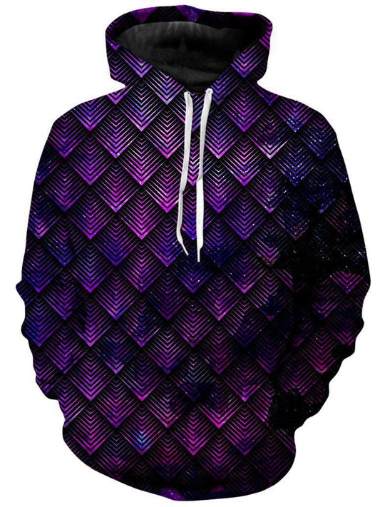 Galactic Dragon Scale Purple Unisex 3d Hoodie