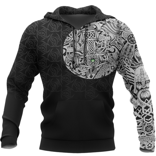 Viking Odin Norse Valhalla Best Viking Tattoo Unisex 3d Hoodie
