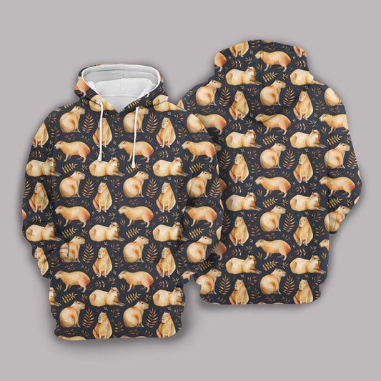 Capybara Pattern Unisex 3d Hoodie