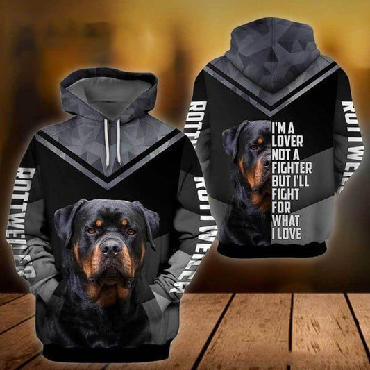 Rottweiler Rottweiler Black Unisex 3d Hoodie