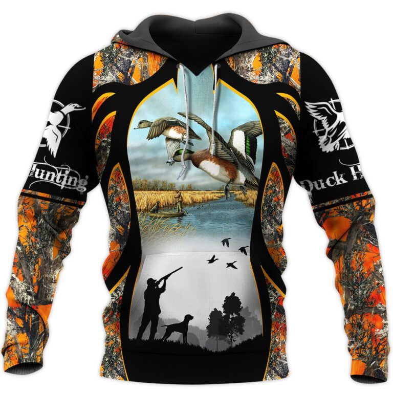 Duck Hunting Camo Unisex 3d Hoodie