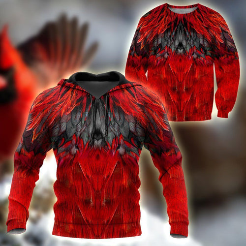 Cardinal Feathers Cover Spirit Birds Unisex 3d Hoodie