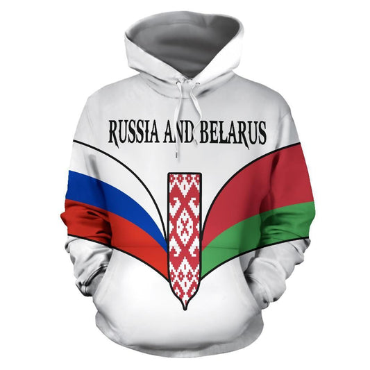 Russia And Belarus Together Unisex 3d Hoodie