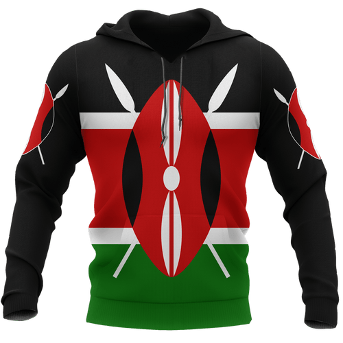 Kenya Flag All Over Unisex 3d Hoodie