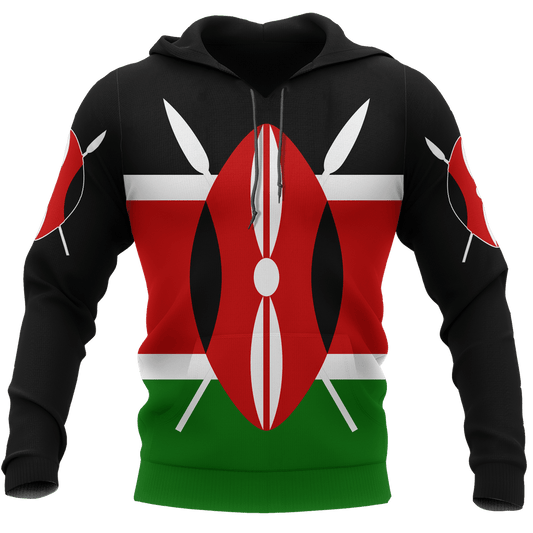 Kenya Flag All Over Unisex 3d Hoodie