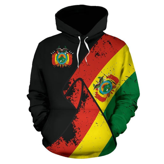 Bolivia Special Grunge Flag Pullover Unisex 3d Hoodie