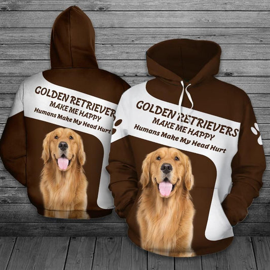 Golden Retriever Unisex 3d Hoodie
