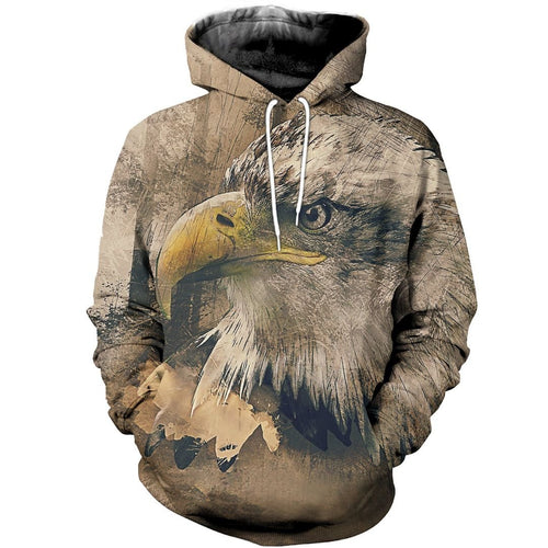White Head Eagle Unisex 3d Hoodie