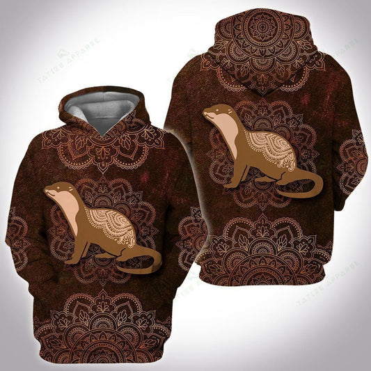Animal Mandala Otter Unisex 3d Hoodie