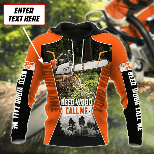 Personalized Chainsaw Logger Unisex 3d Hoodie