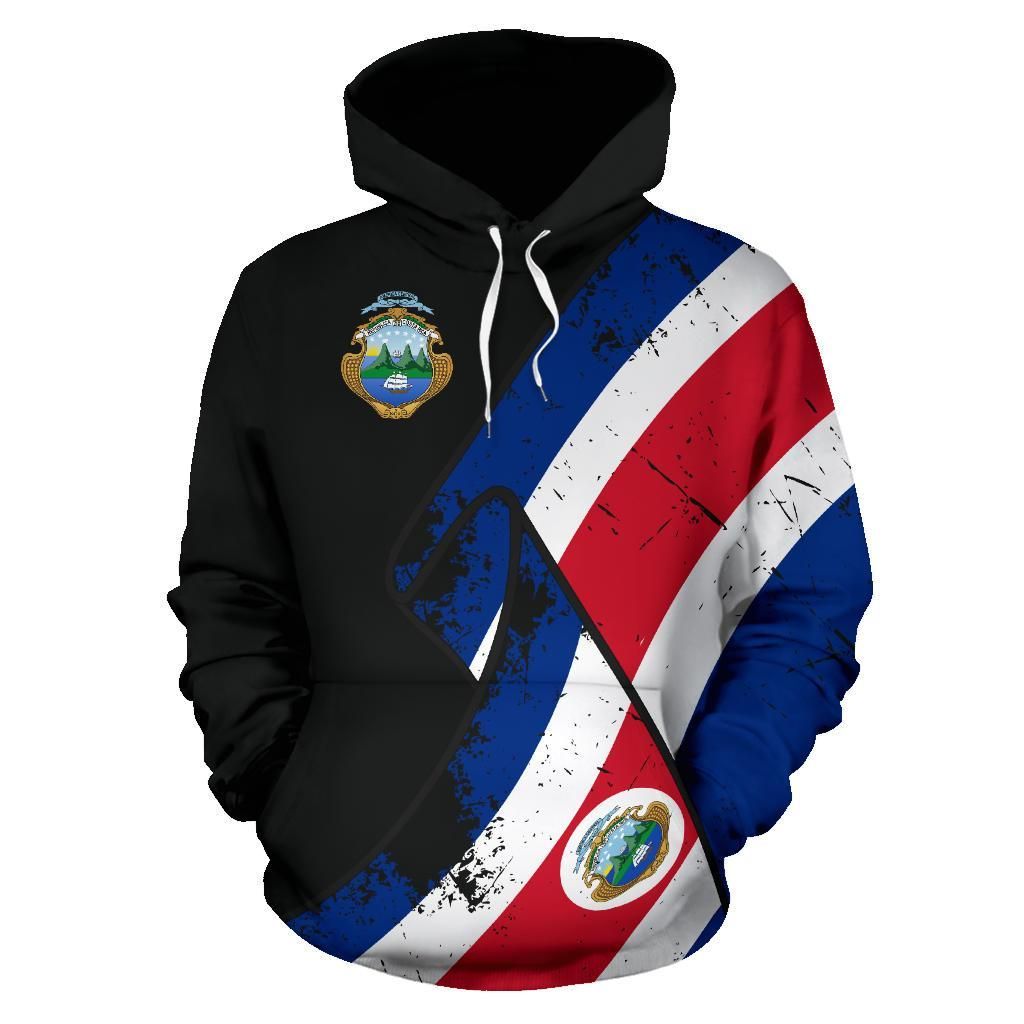 Costa Rica Special Grunge Flag Pullover Unisex 3d Hoodie