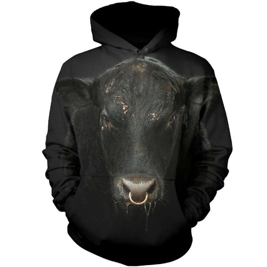Farmer Black Cow Unisex 3d Hoodie