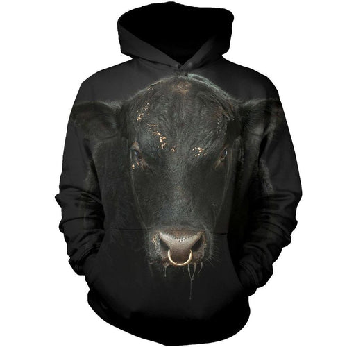 Farmer Black Cow Unisex 3d Hoodie