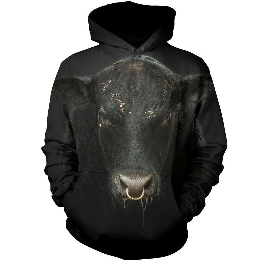 Farmer Black Cow Unisex 3d Hoodie