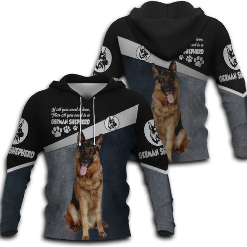 German Shepherd Unisex 3d Hoodie All Over Print