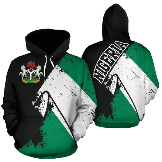 Nigeria Special Grunge Flag Pullover Unisex 3d Hoodie