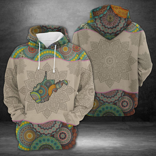 Awesome West Virginia Mandala Unisex 3d Hoodie