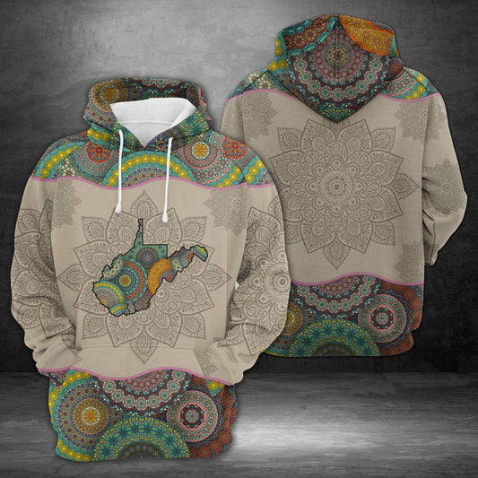 Awesome West Virginia Mandala Unisex 3d Hoodie